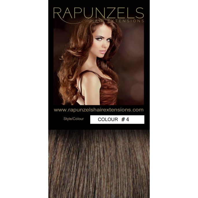 65 Gram 16 Hair Weave Weft Colour 4 Medium Chocolate Brown Half