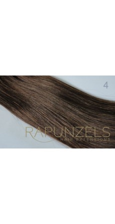 0.5 Gram 18" Pre Bonded Nail Tip Colour #4 Medium Chocolate Brown (25 Strands)