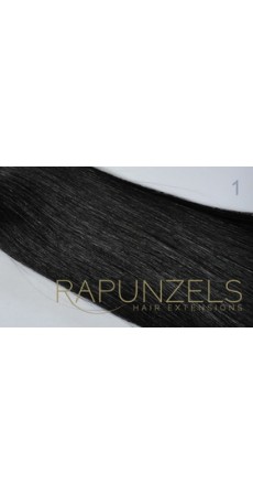 100 Gram 20" Clip In Hair Extensions Colour #1 Jet Black (7 p/c Full Head)