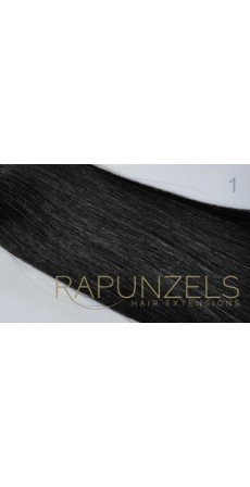 100 Gram 20" Clip In Hair Extensions Colour #1 Jet Black (7 p/c Full Head)