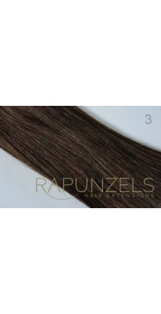 1 Gram 18" Pre Bonded Nail Tip Colour #3 Dark Brown (25 Strands)